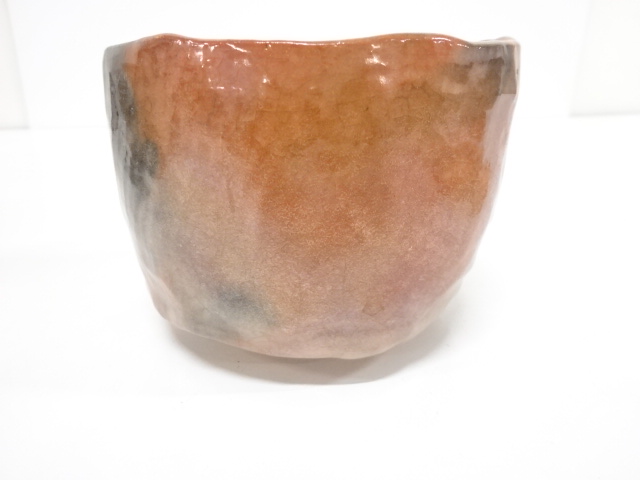  昭楽造　赤楽　茶碗